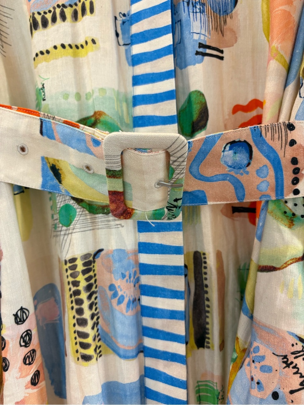 HUNTER BELL Dress in Blue, Orange, Green, Pink - Picture 4 of 4